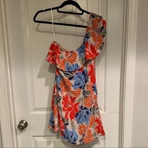 ASTR Hawaiian Print Mini Dress-so XS